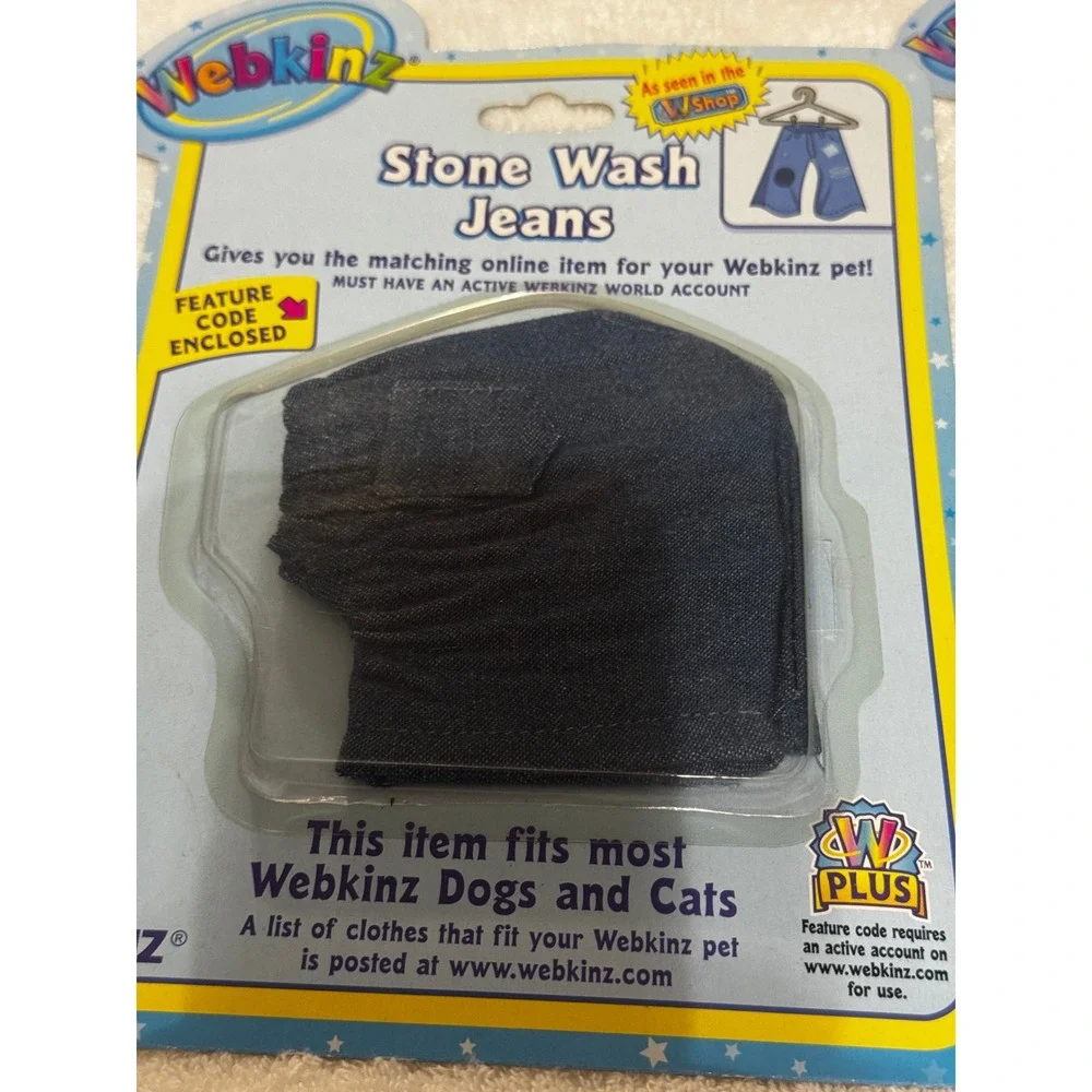 Webkinz Ganz Pet Clothing Lot Argyle Sweater Stone Wash Jeans Witch Costume NIP